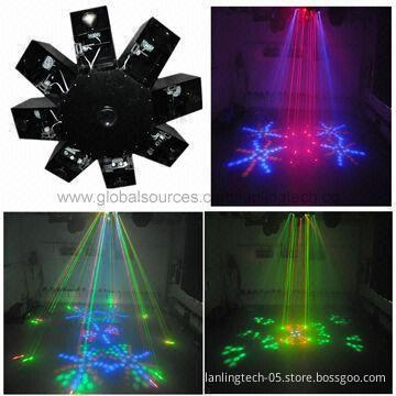 9-piece RGBYW LED Light, 54W, and Fat-Beam Lasers RG 16 Pieces